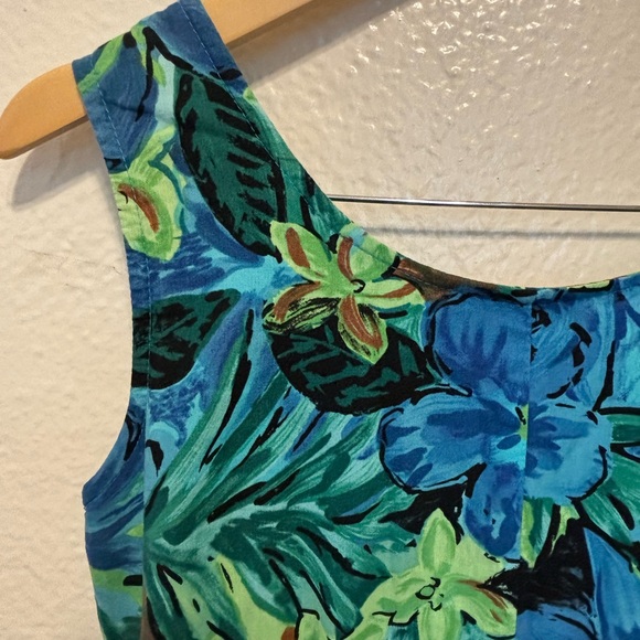 Hilo Hattie Sleeveless Tropical Faux Wrap Dress S - Picture 8 of 8